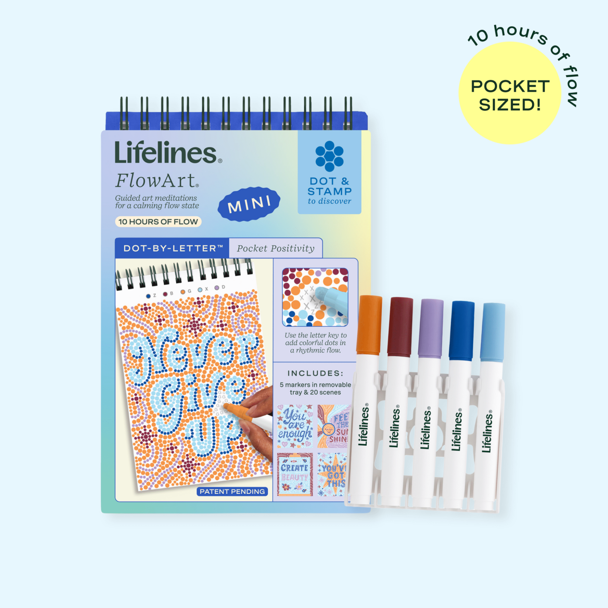 FlowArt® Mini - Dot-by-Letter Pocket Positivity